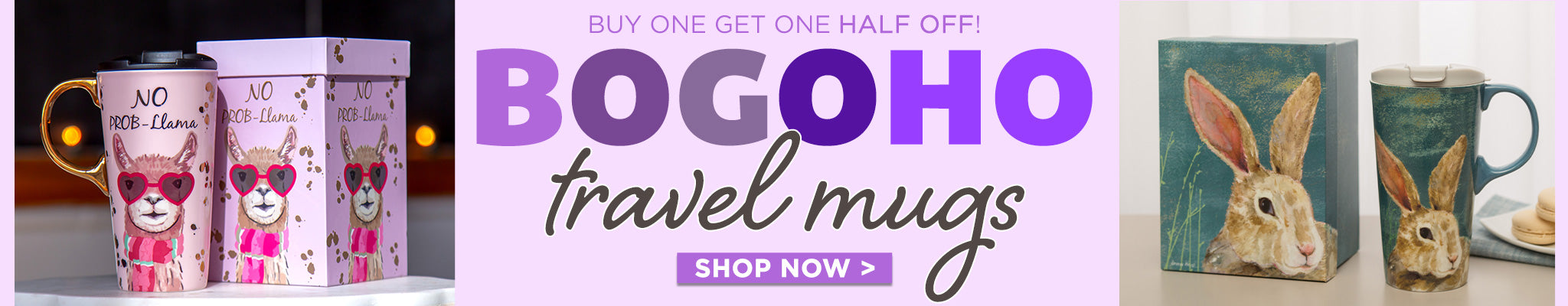 Buy 1, Get 1 Half Off on select Travel Mugs!
