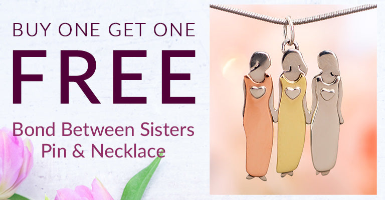 Buy One Get One FREE | Bond Between Sisters Pin & Necklace