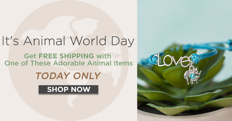 Today's World Animal Day | Get Free Shipping with one of these adorable animal items