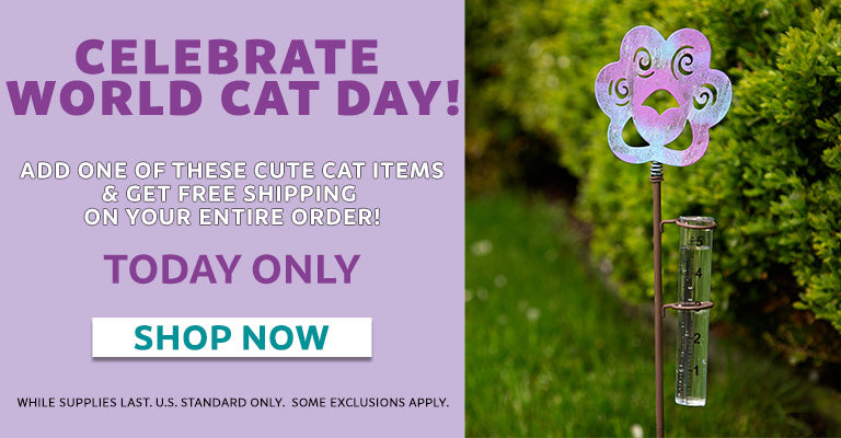 Celebrate World Cat Day! | Add one of these cute cat items and get free shipping on your entire order! | Today Only! | Shop Now!