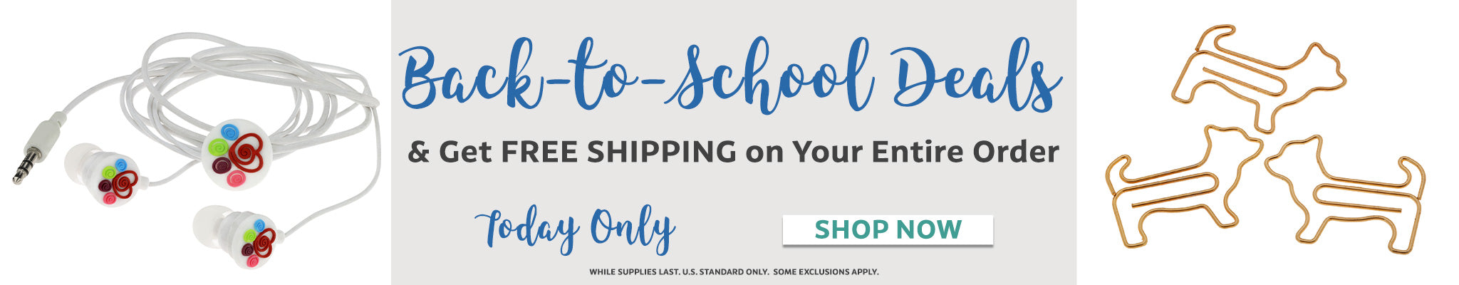 Back to School Retail Lightbox | Free Shipping on Your Entire Order with Purchase