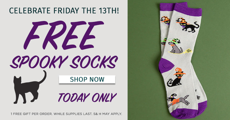 Celebrate Friday the 13th | Free Spooky Socks