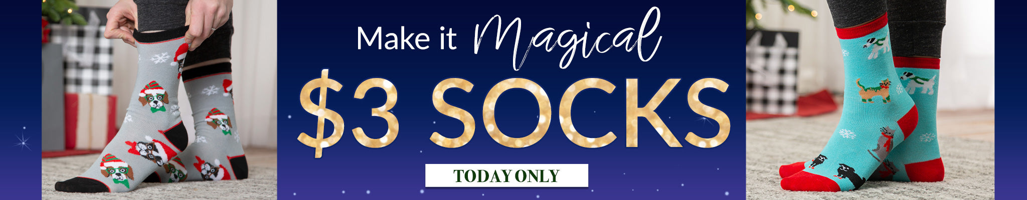 Make it Magical | $3 Holiday Socks! Today Only!