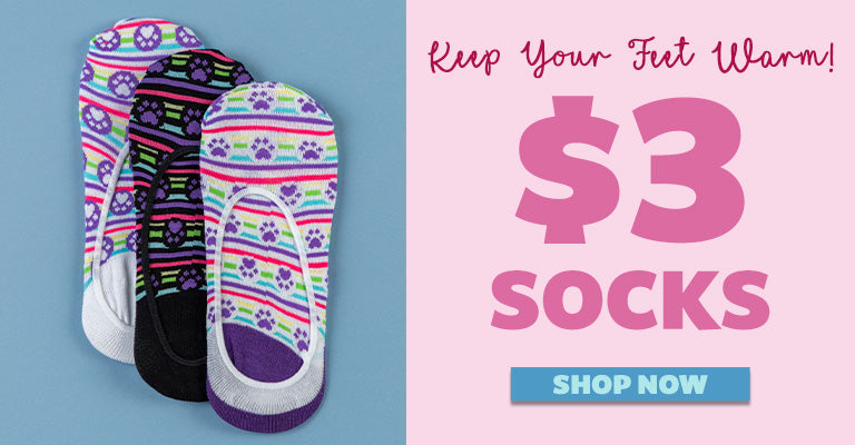 Get Ready for Valentine's Day | $3 Socks | Shop Now