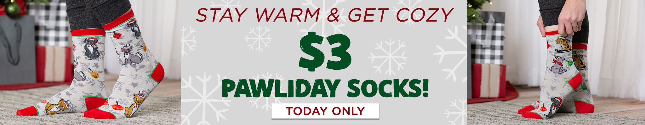 Stay Warm & Get Cozy | $3 Pawliday Socks
