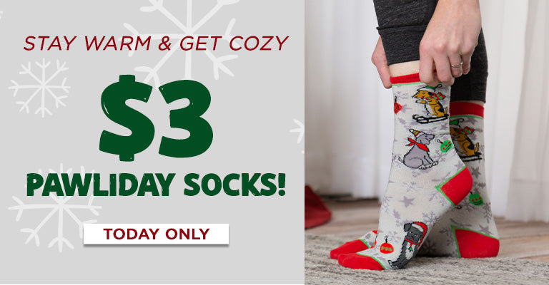 Stay Warm & Get Cozy | $3 Pawliday Socks