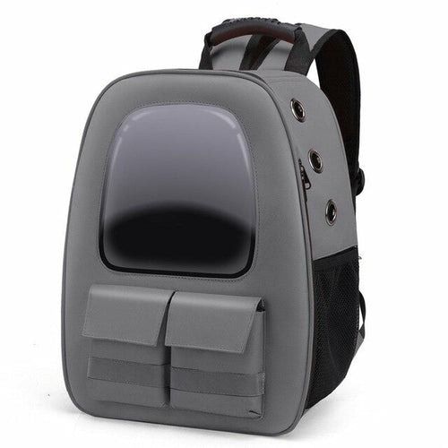 Breathable Pet Traveling Backpack - Gray