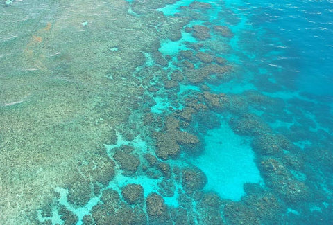 Aerial view of Great Barrier Reef