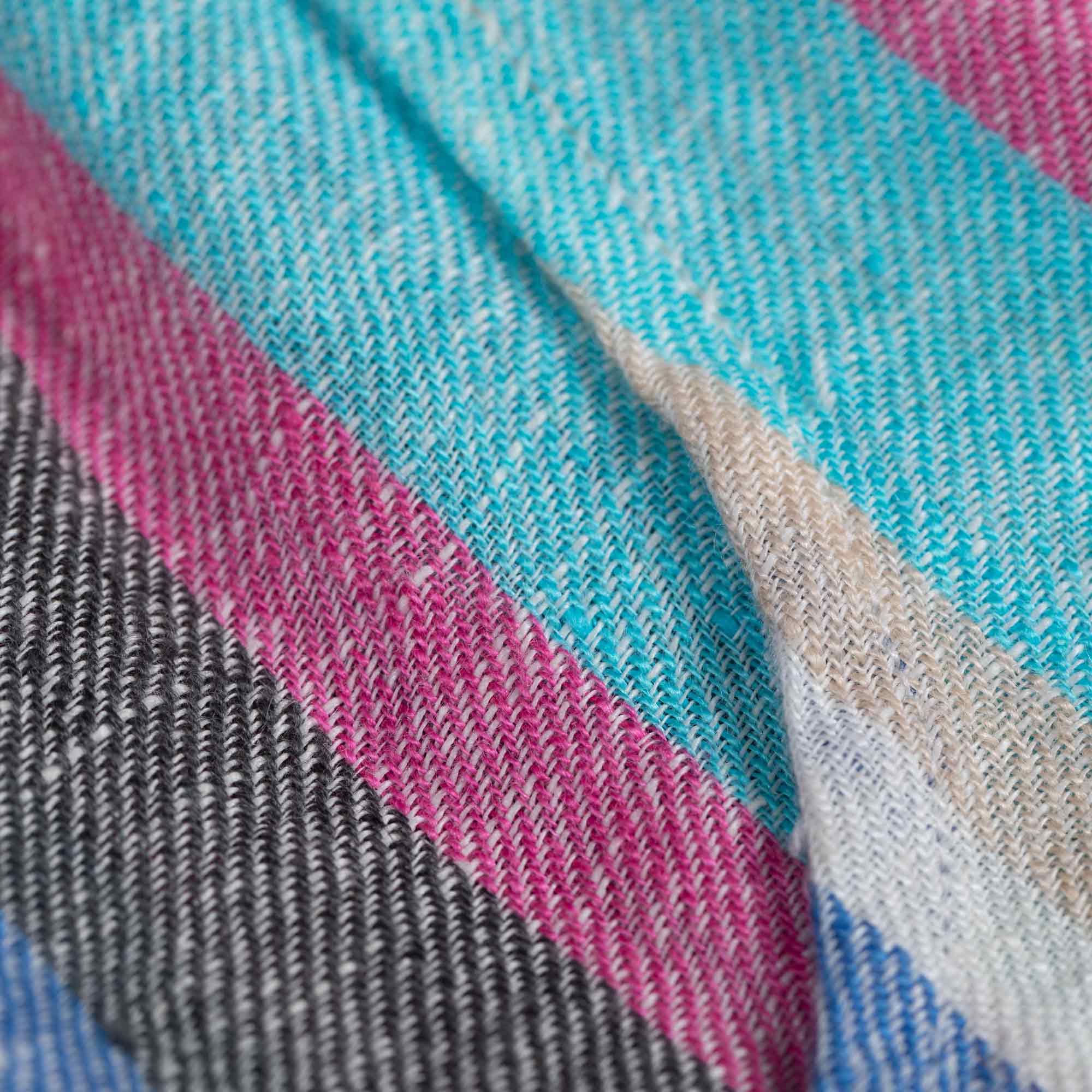 A close-up detail image showcasing the quality and vibrant color of the shorts shown in the above image