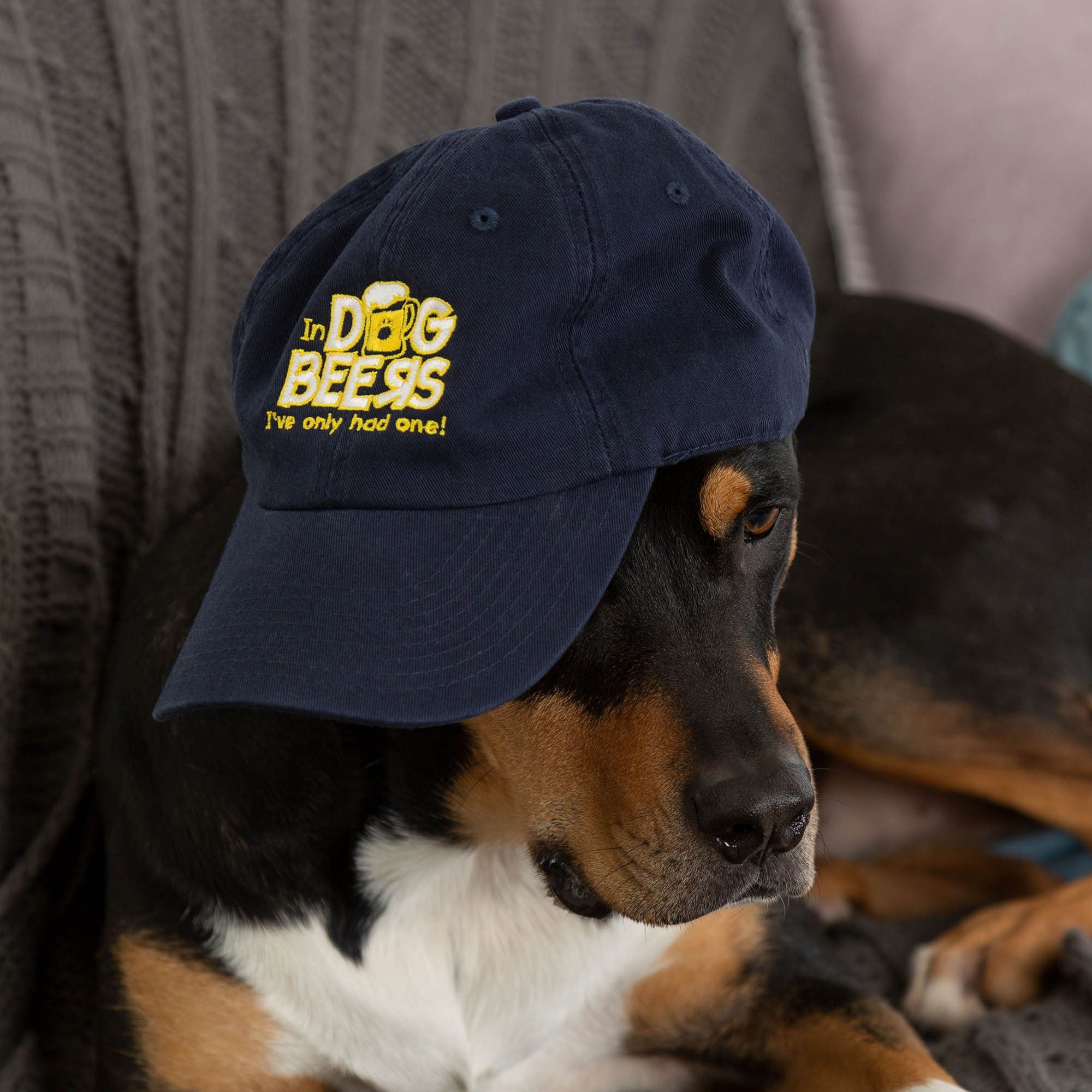 Dog Love Baseball Hat - Dog Beers - Navy Blue