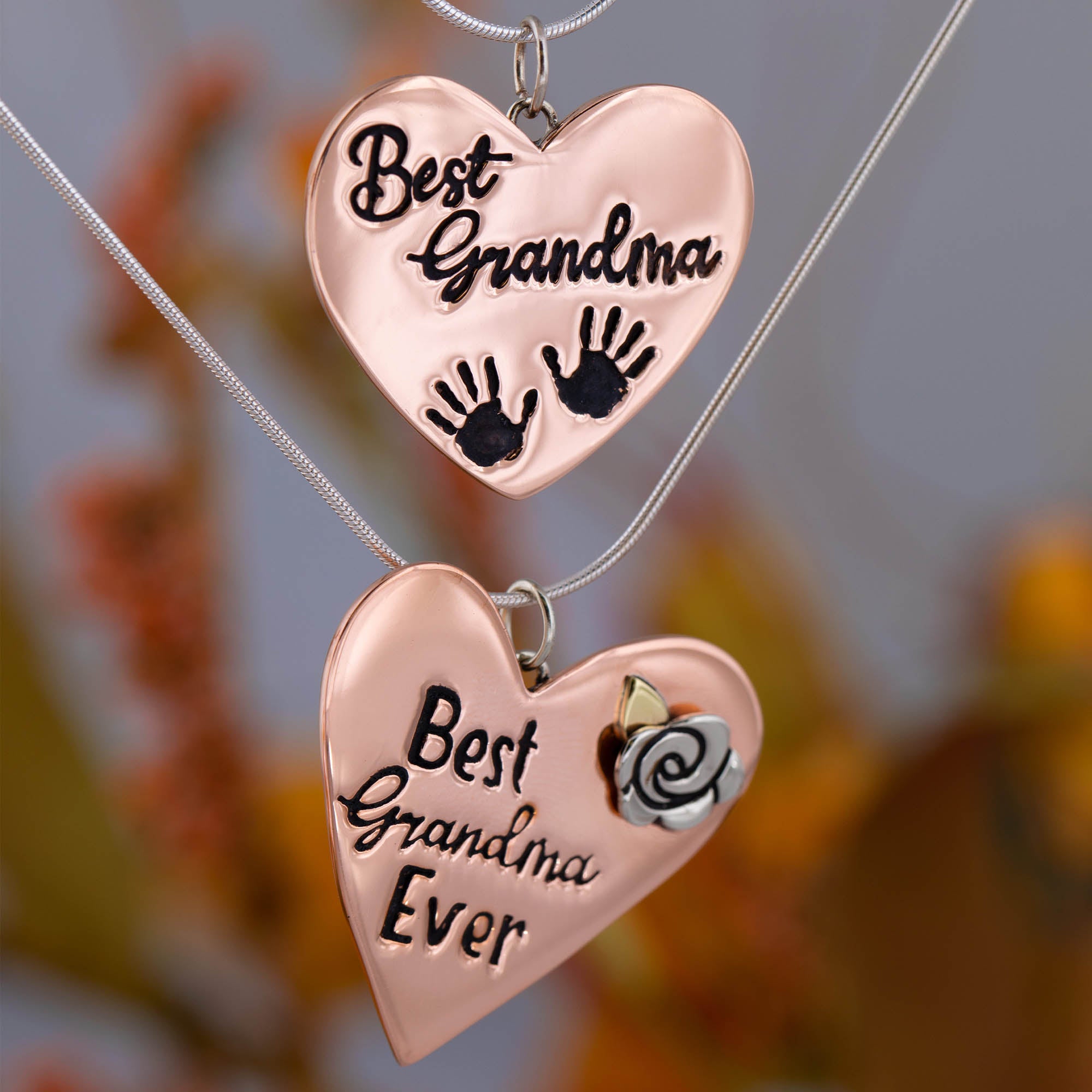 Best Grandma Mixed Metal Necklace - Rose - Pendant Only