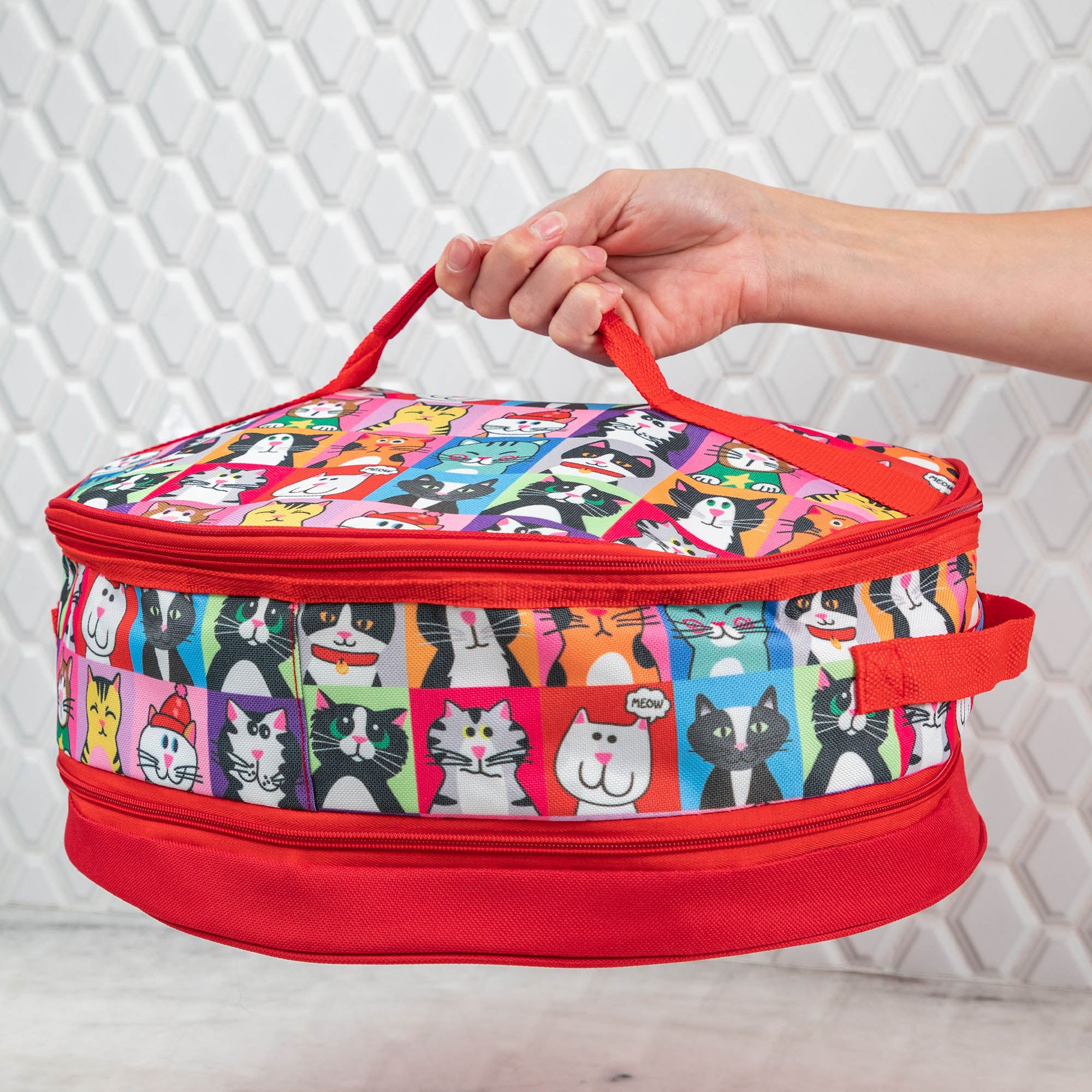 Insulated Pet Portrait Casserole Carrier - Cat