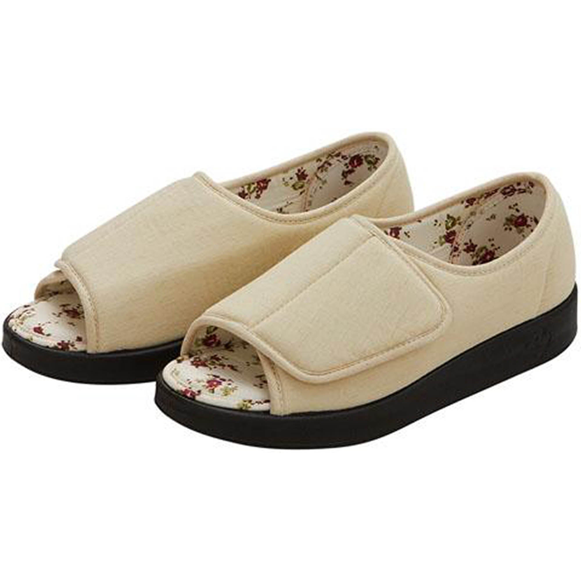 Silverts Women's Extra Wide Open-Toed Shoes - Misty Rose - 6