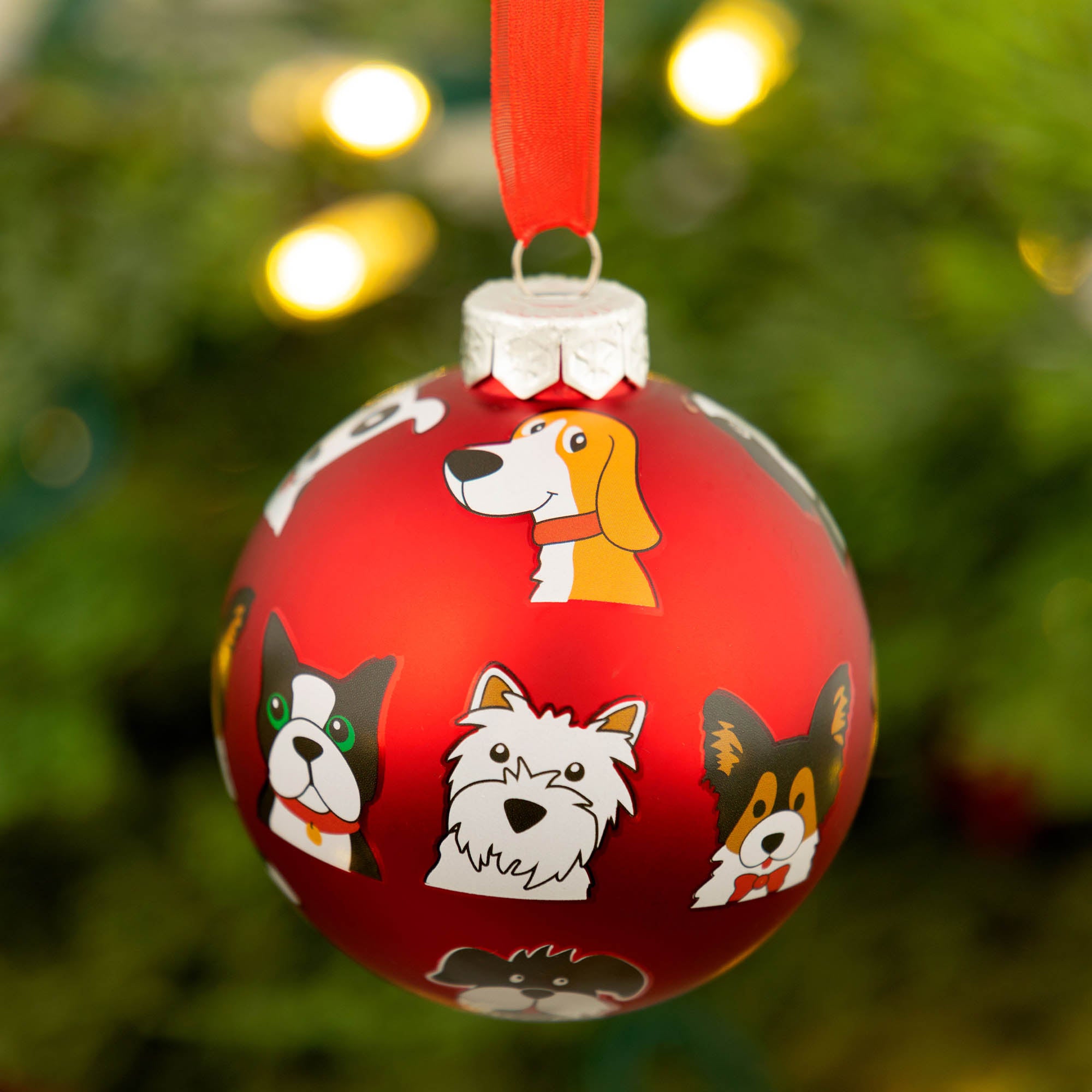 Pet Portrait Glass Ornament - Dog