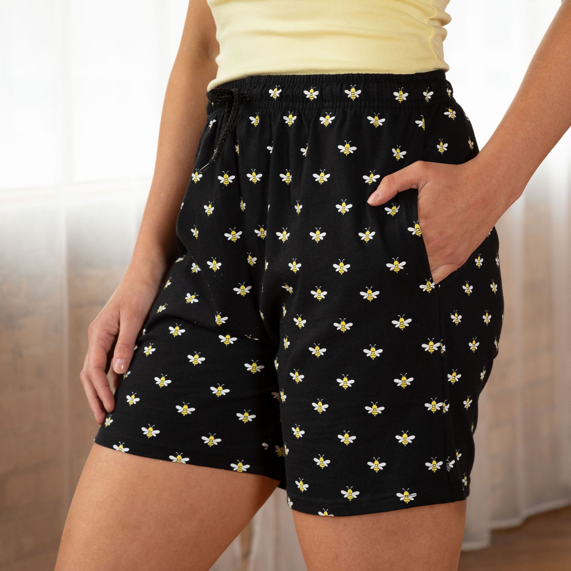 All Over Print Casual Shorts - All Over Bees - 3X