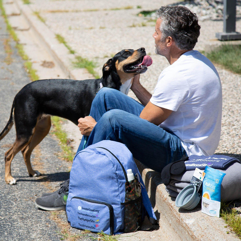 Veteran with Care Pack