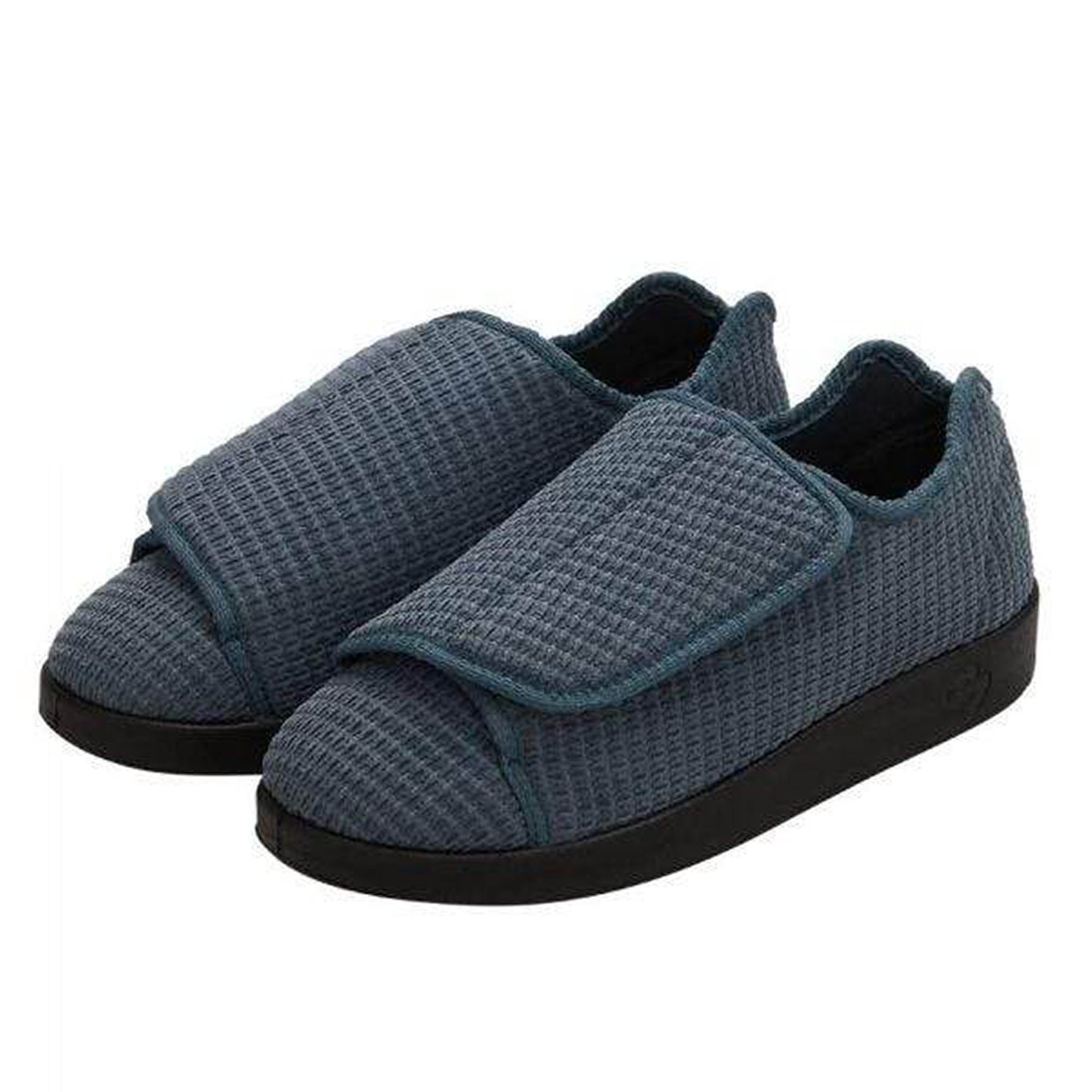 Silverts Men's Extra Extra Wide Slip-Resistant Slippers - Steel - 7