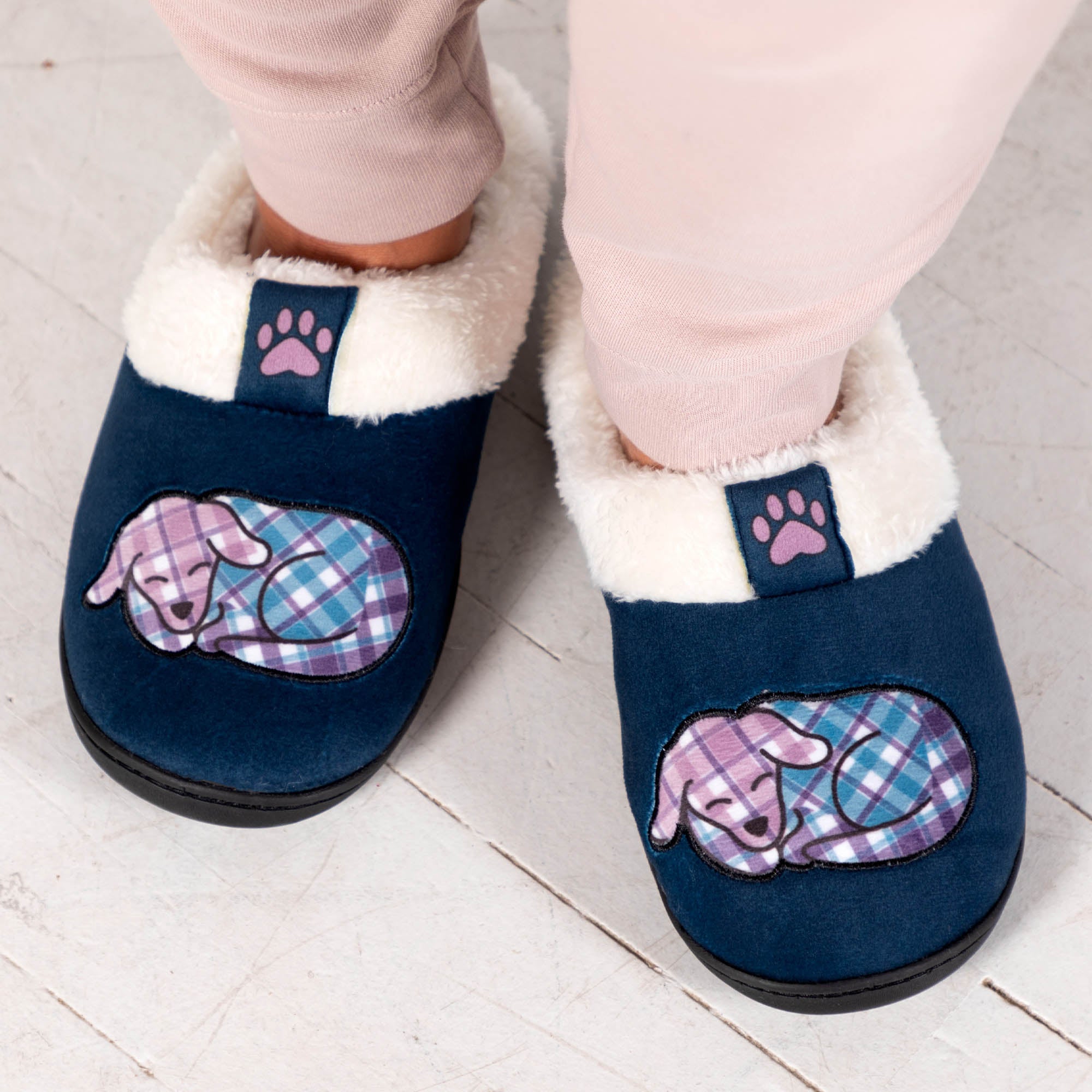 Pet Patch Slide Slippers - Dog - S