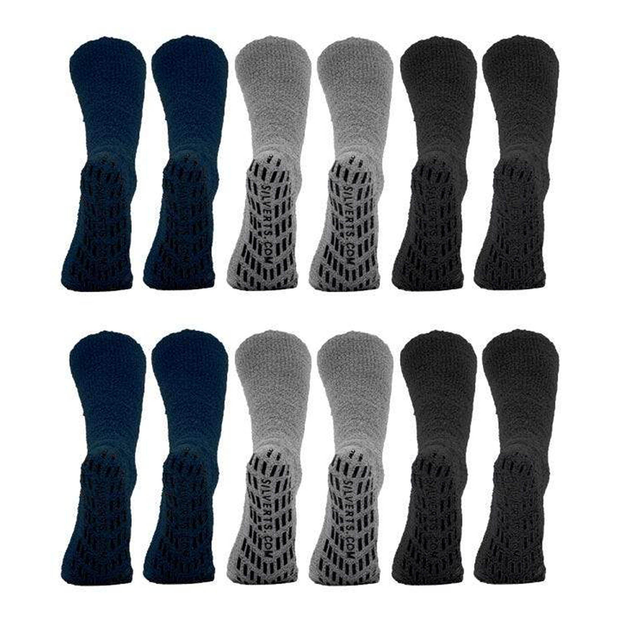 Silverts Slipper Socks - Set Of 6 - Unisex Pack - XL