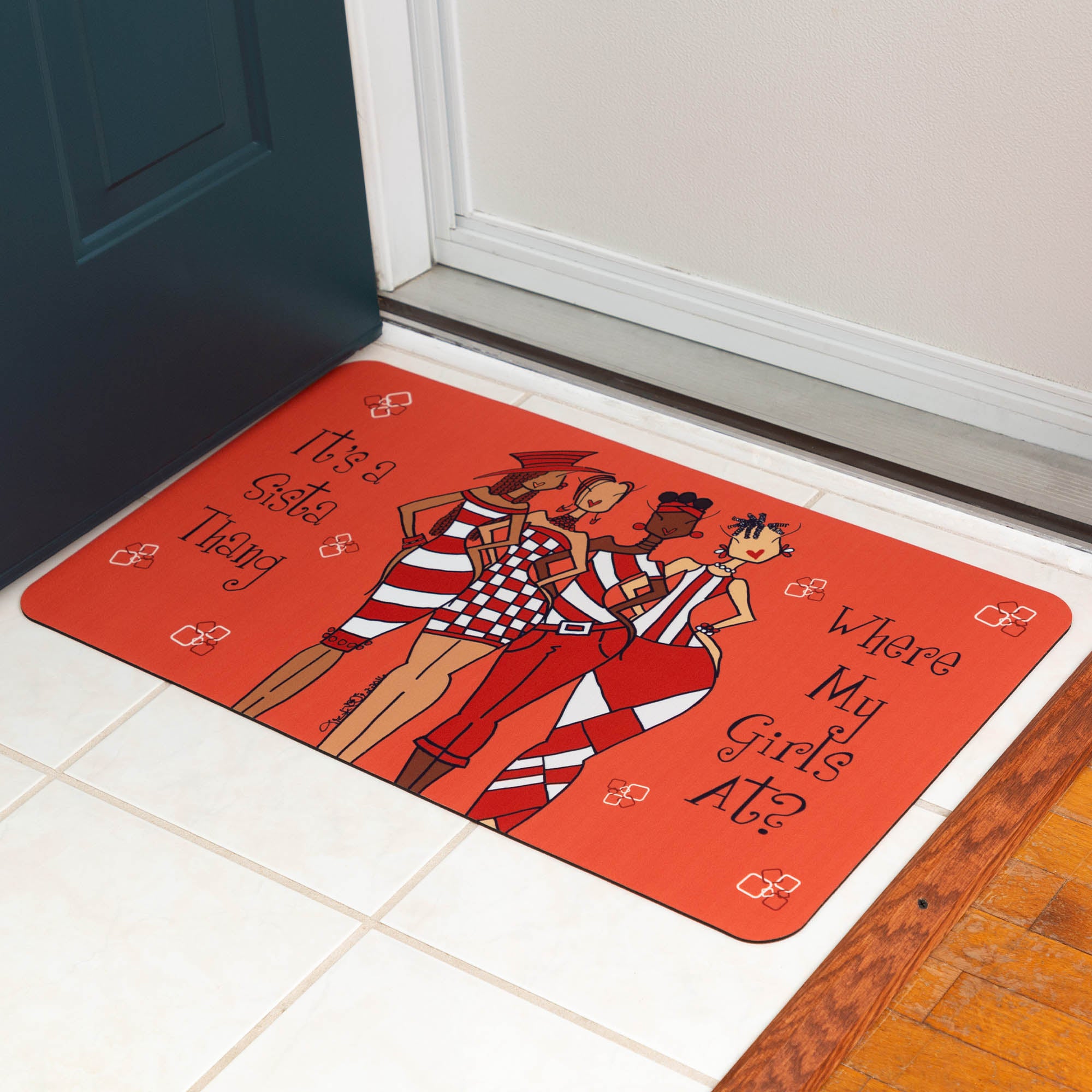 Shades Of Color Floor Mat - Red, It’s A Sista Thing