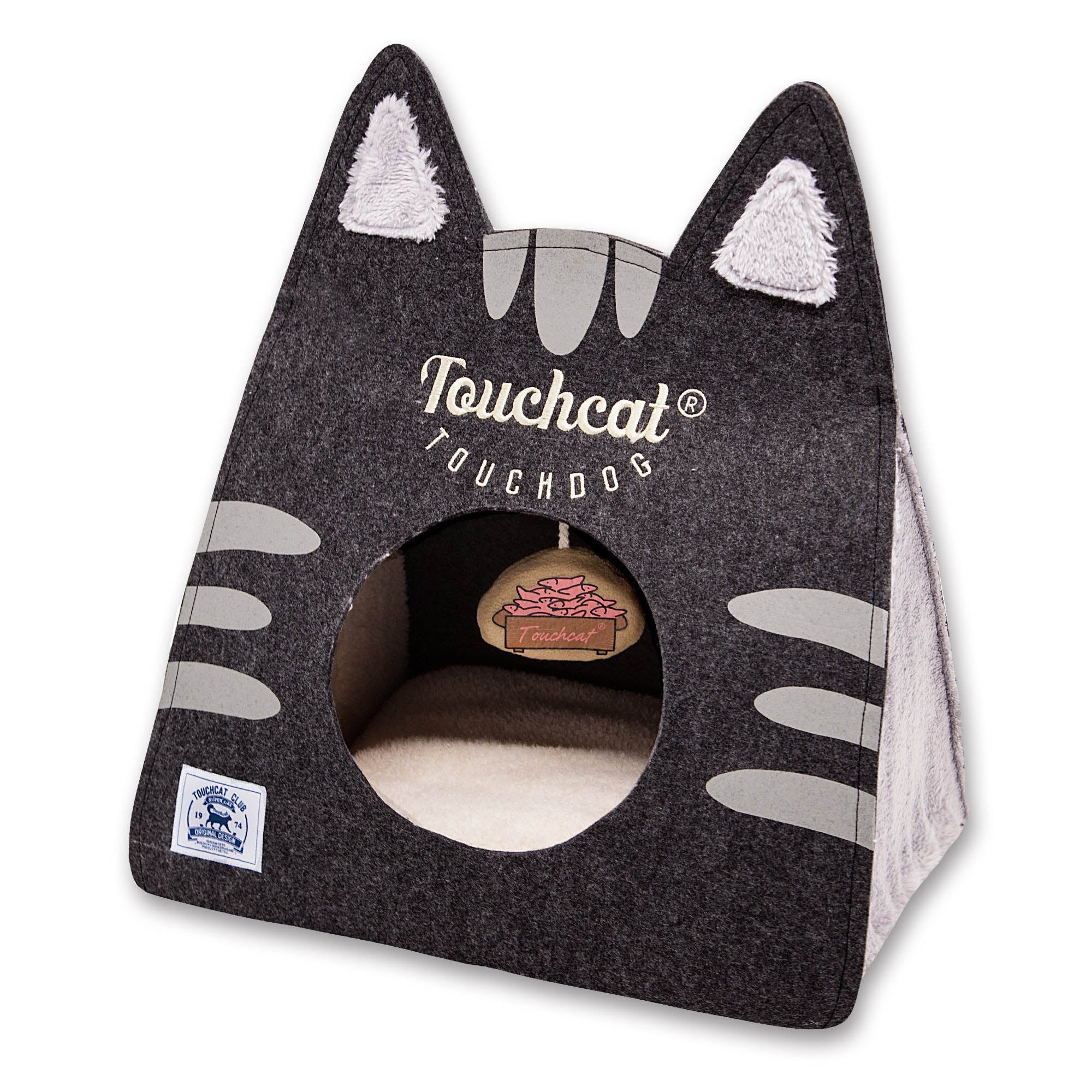 Touchcat® Kitty Ears On-The-Go Collapsible Cat Bed - Brown