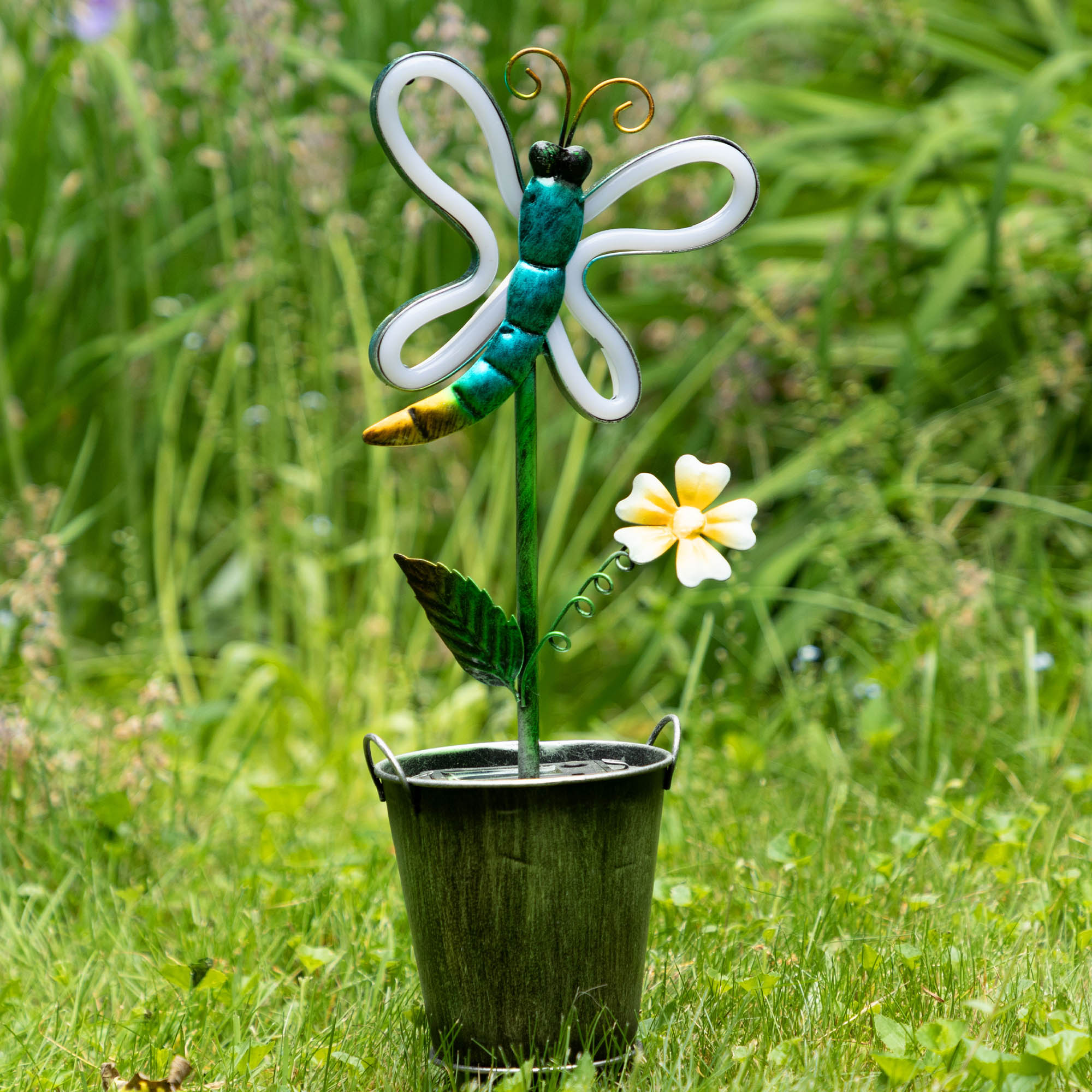 Neon Fluttering Friends Solar Light - Dragonfly