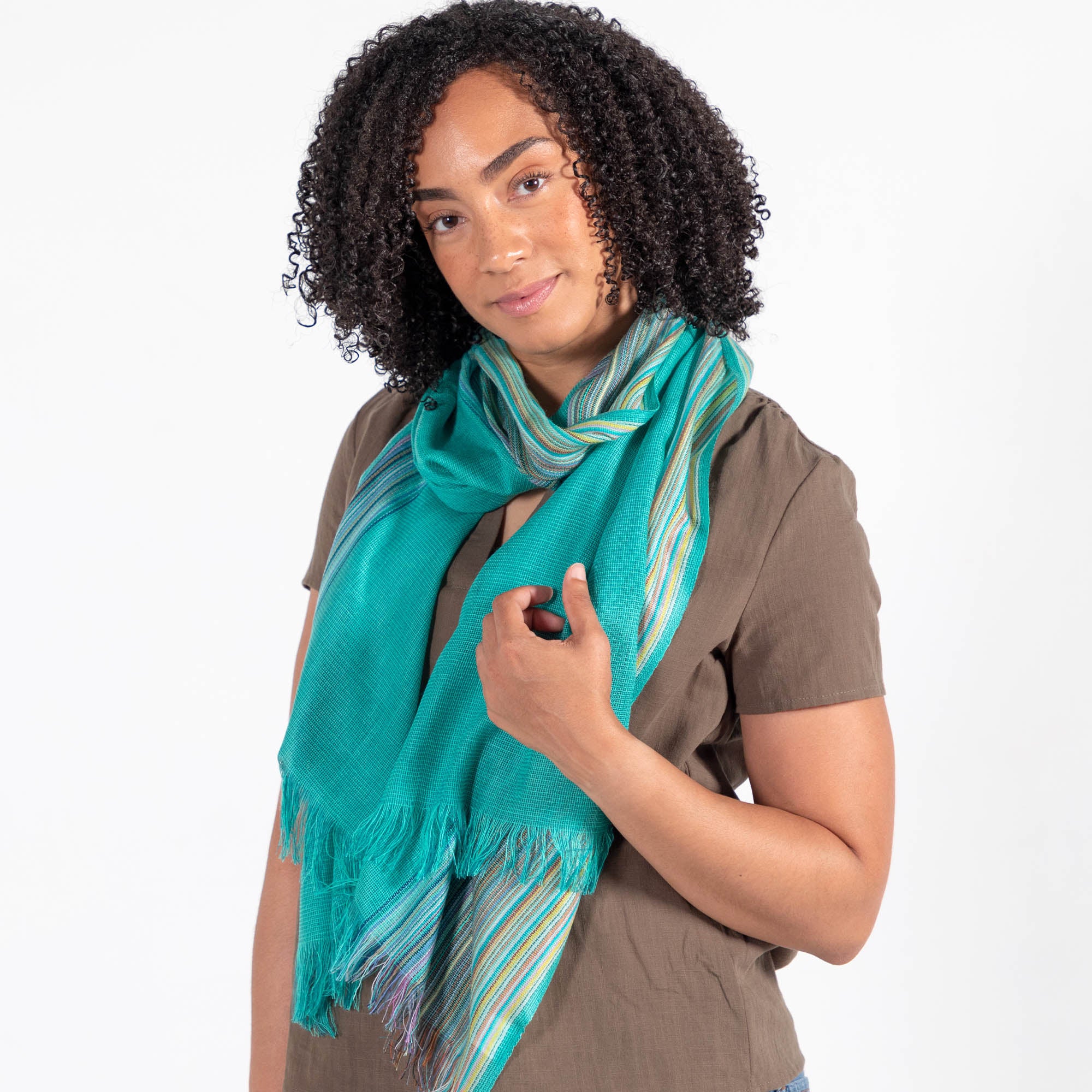 Mystic Colors Of The Sky Scarf - Turquoise