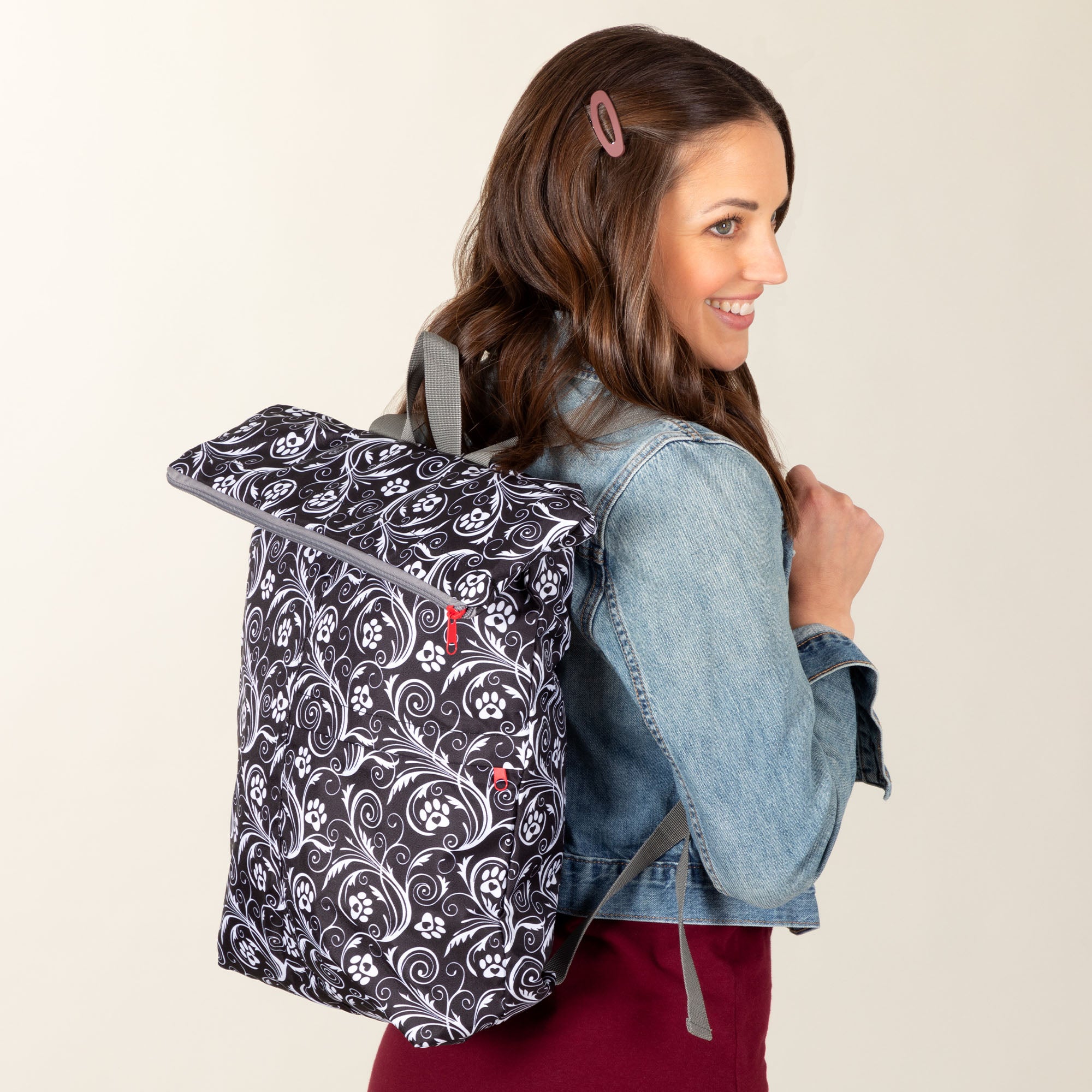 Paw Print Packable Backpack - Flourish Paws
