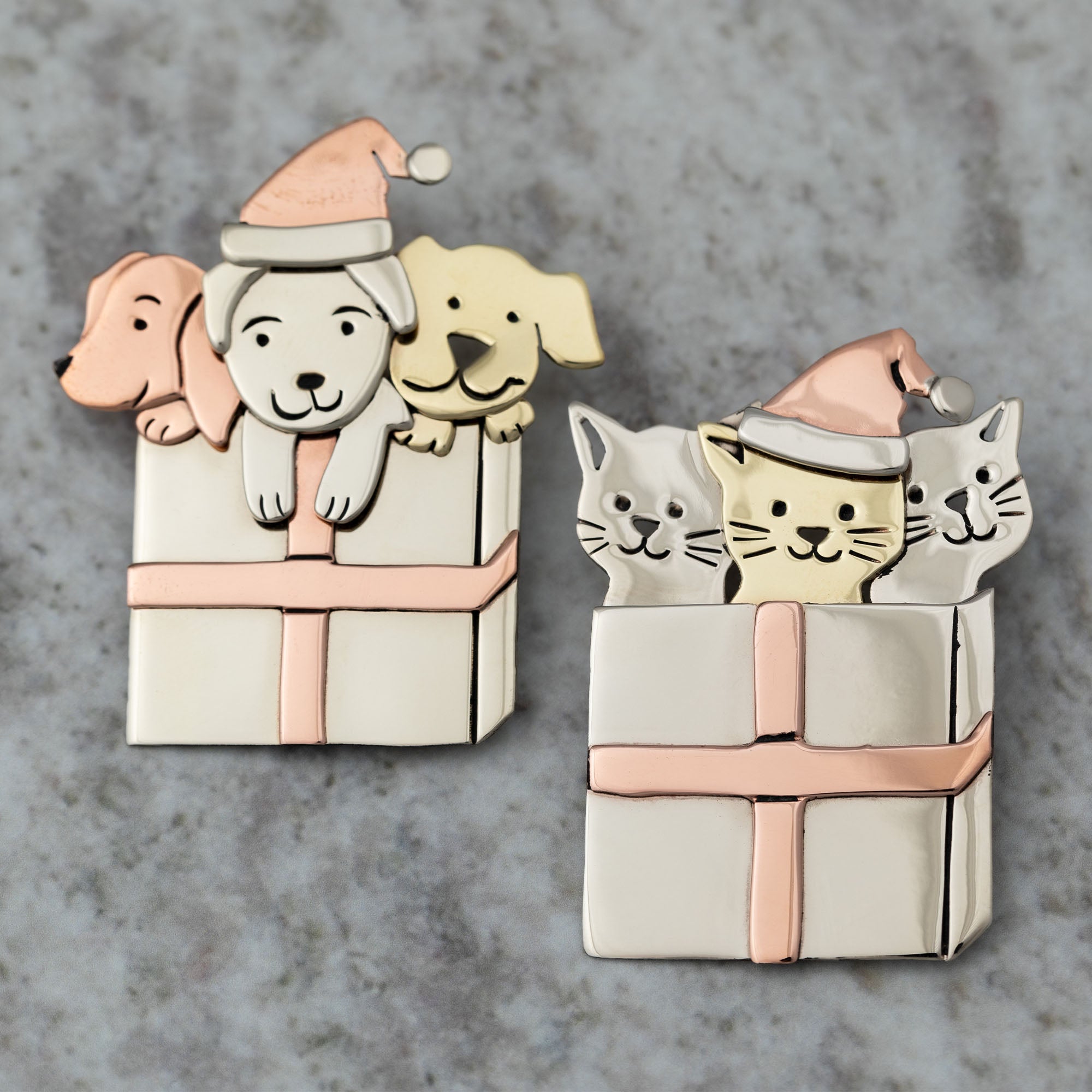 Holiday Gift Pet Lover Mixed Metal Pin - Cat