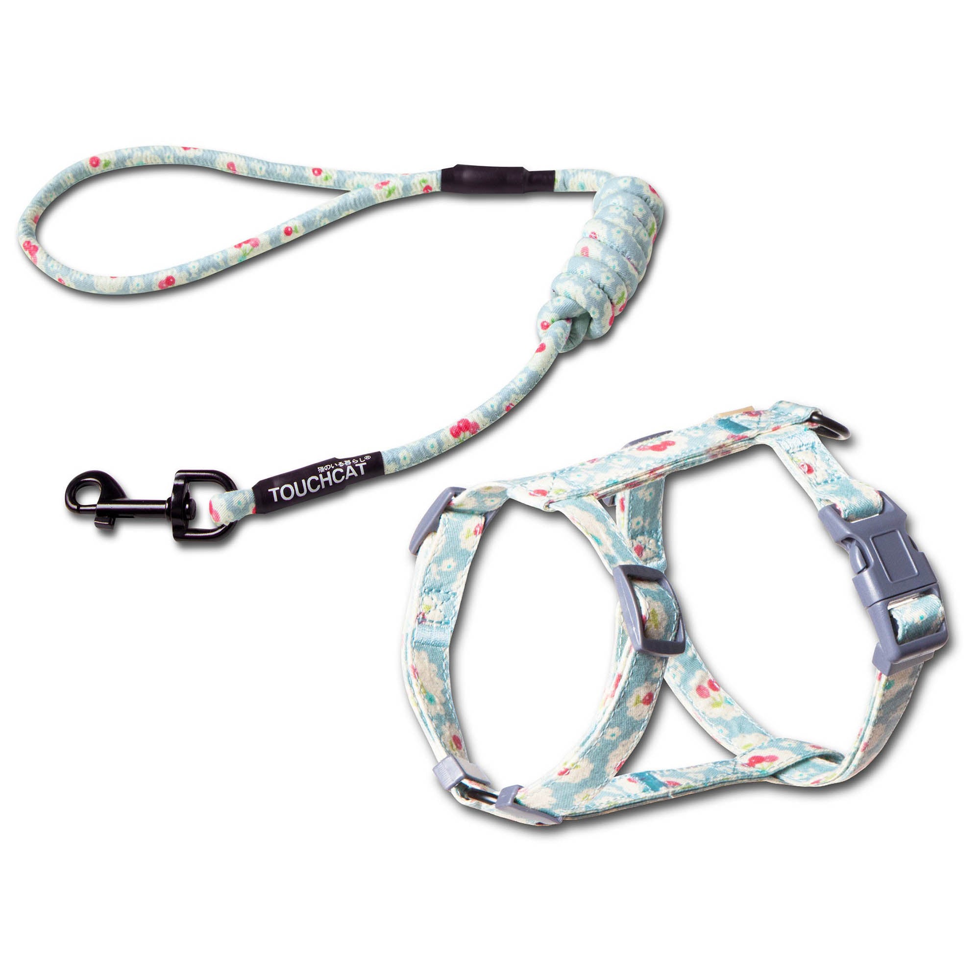 Touchcat Radi-Claw Cat Harness & Leash Set - Sky Blue - Medium