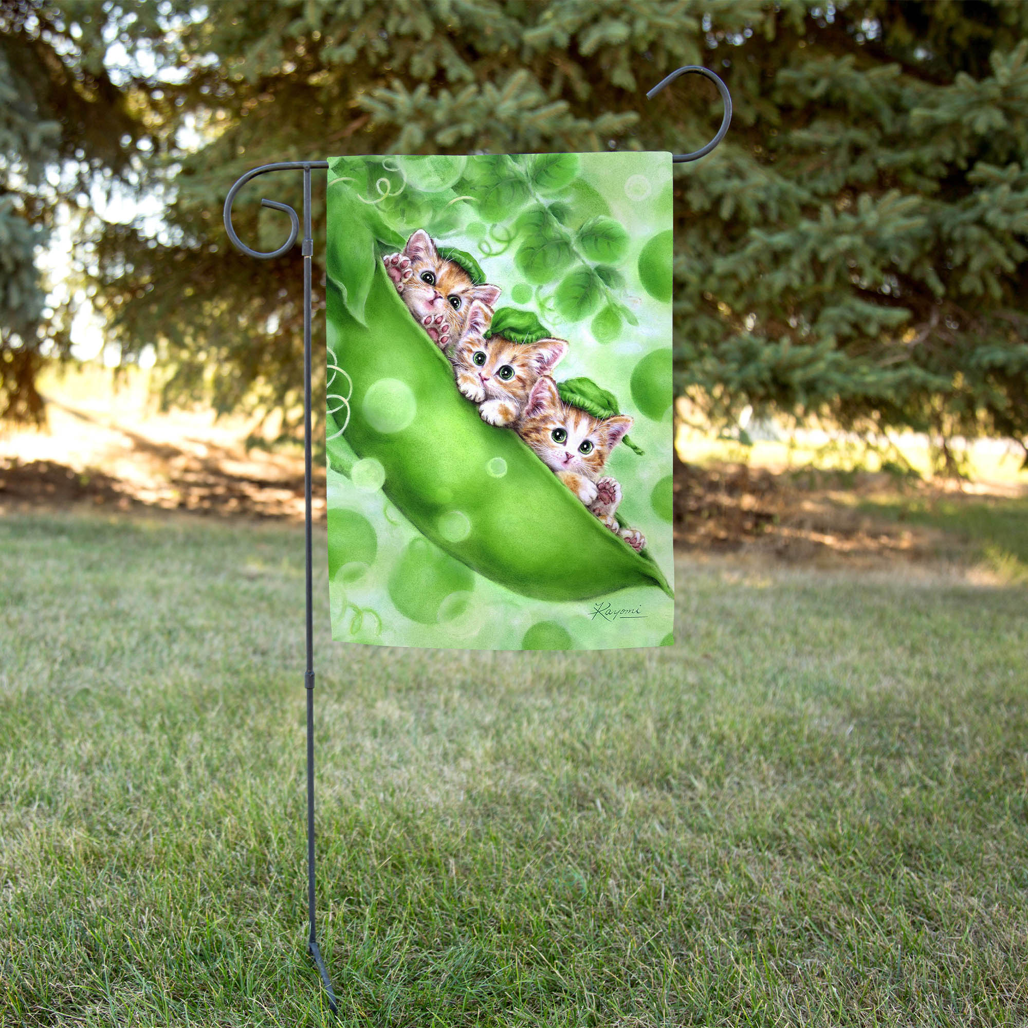 Toland Kittens In A Pod Garden Flag - 12.5 X 18