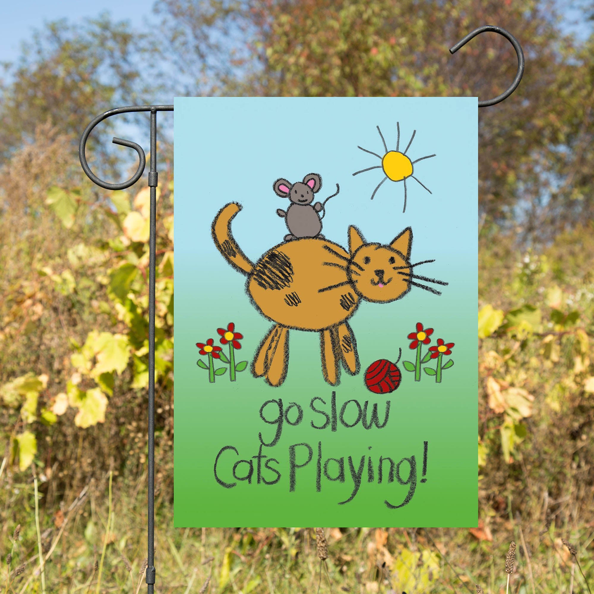 Toland Cats Playing Garden Flag - 12.5 X 18