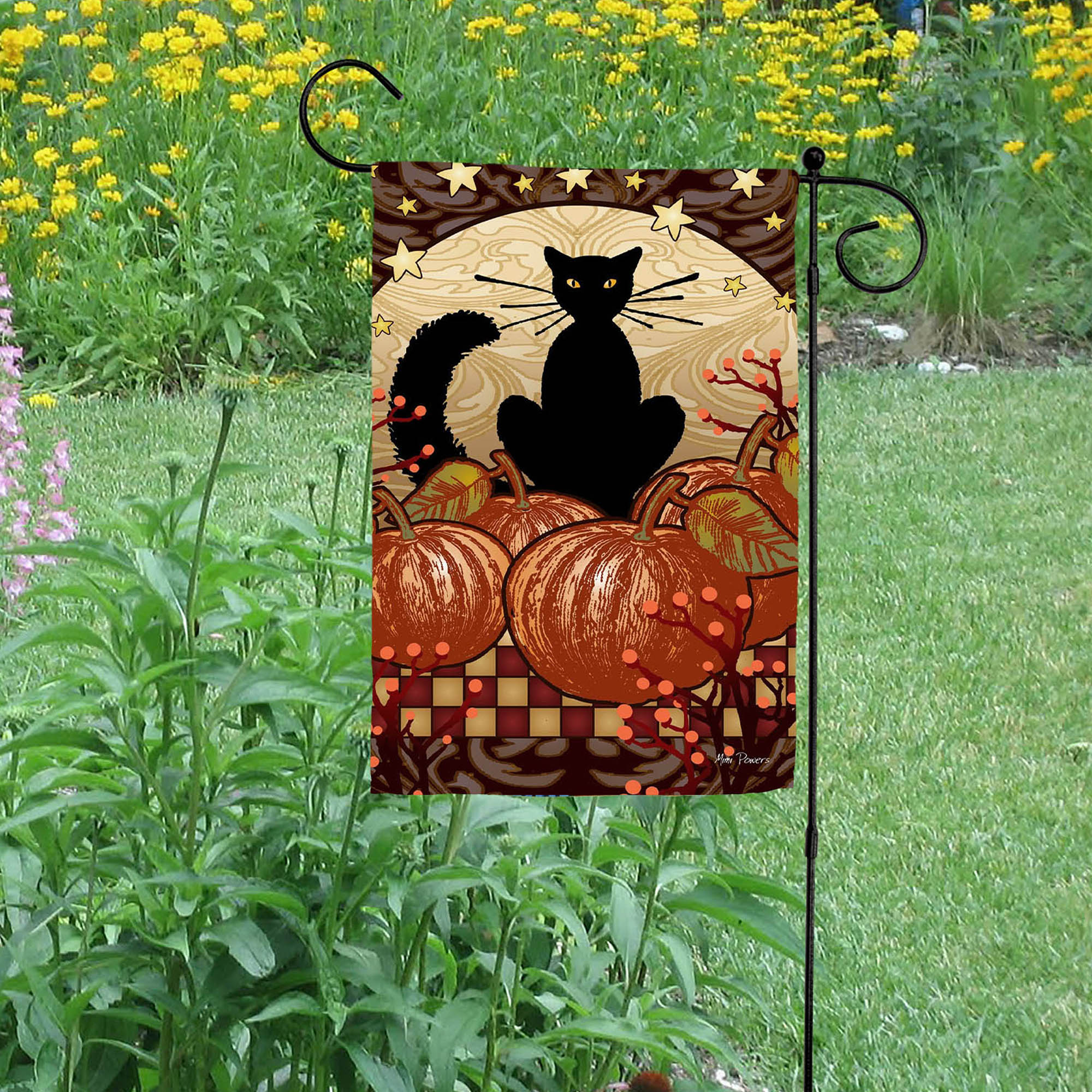 Toland Moonlight Cat Garden Flag
