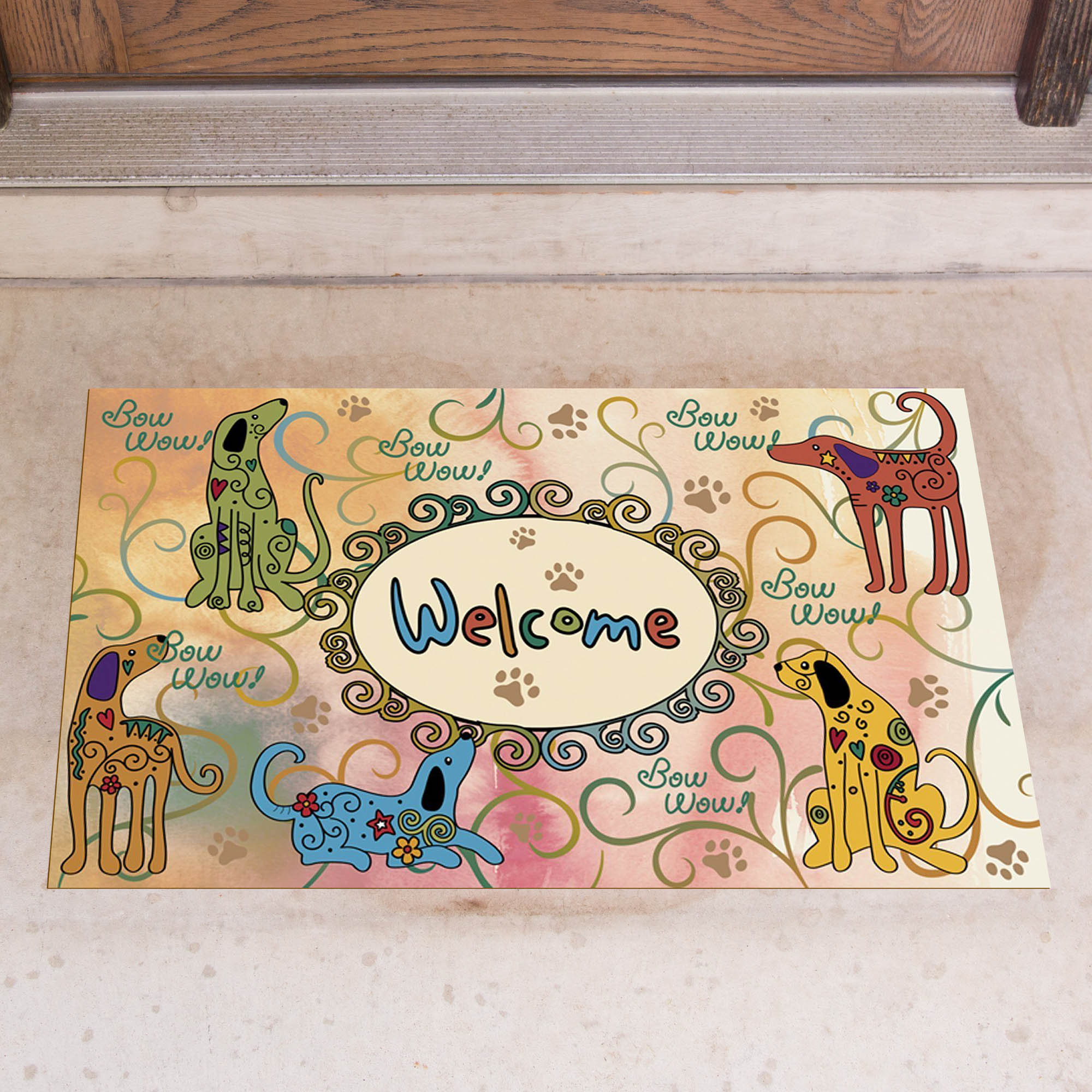 Toland Bow Wow Welcome Door Mat