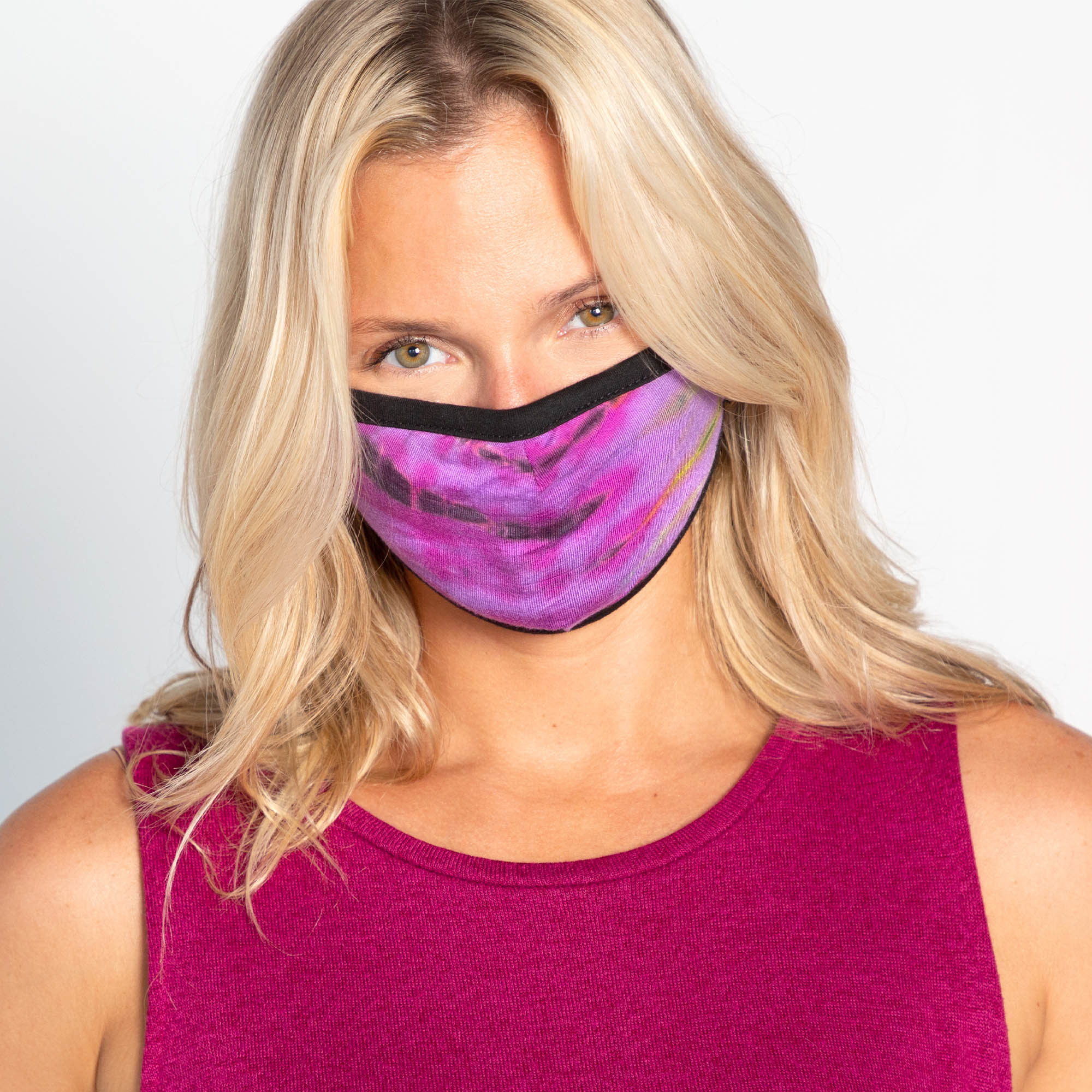 Tie-Dye Protected Face Mask - Purple - Single