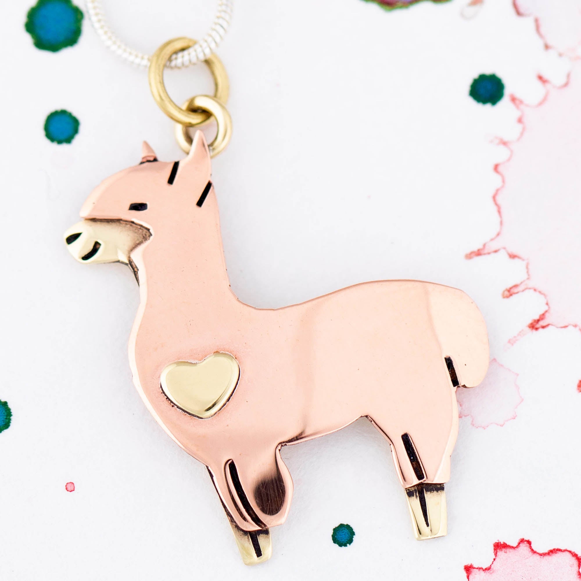 Alpaca Brass & Copper Necklace - Pendant Only
