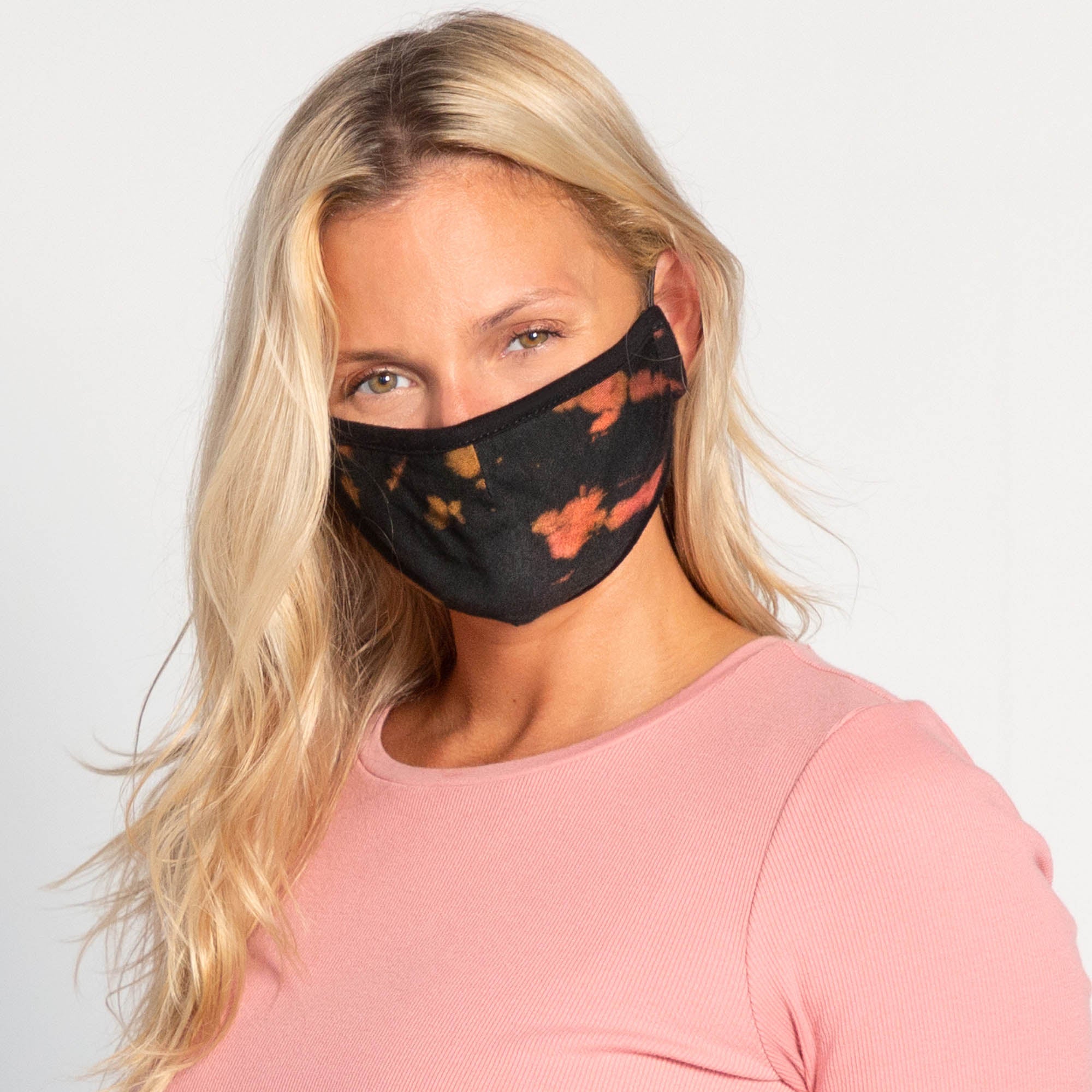 Tie-Dye Protected Face Mask - Black - Single