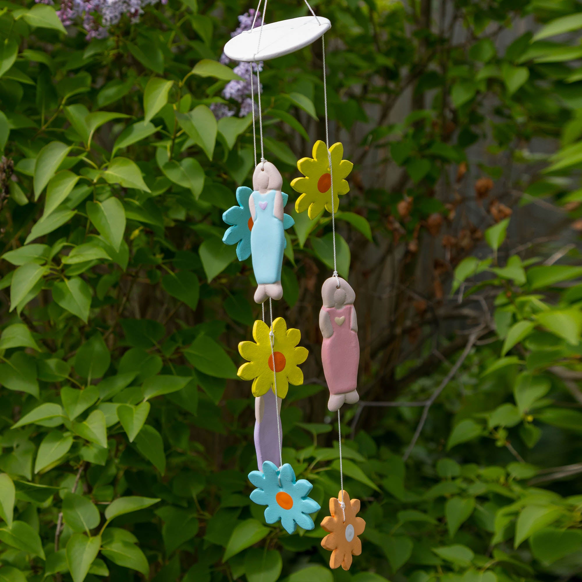 Sisters Handmade Ceramic Chime - Flowers