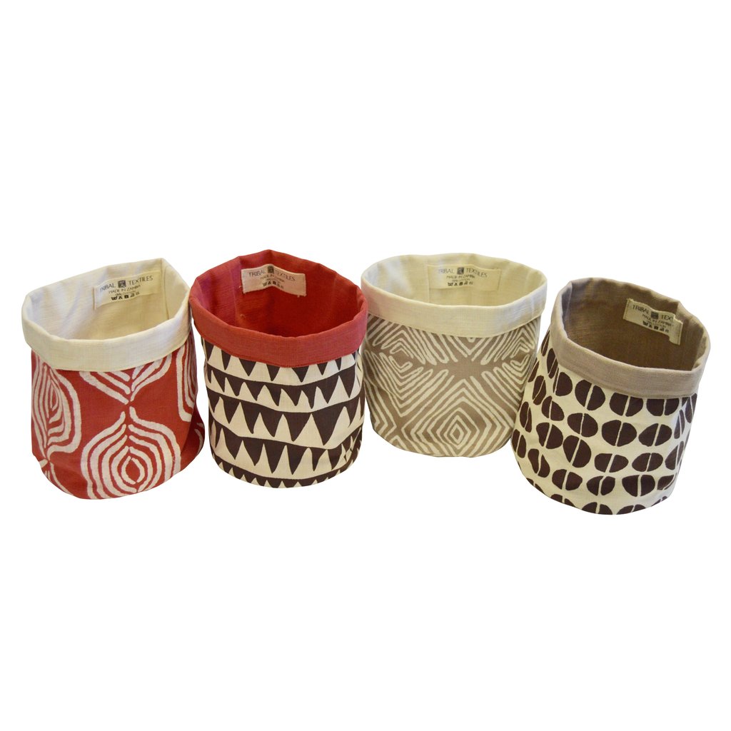 Tribal Textiles Small Storage Bin - Zig Zag