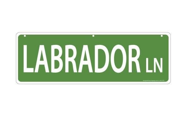Imagine This Pet-Themed Street Signs - Labrador