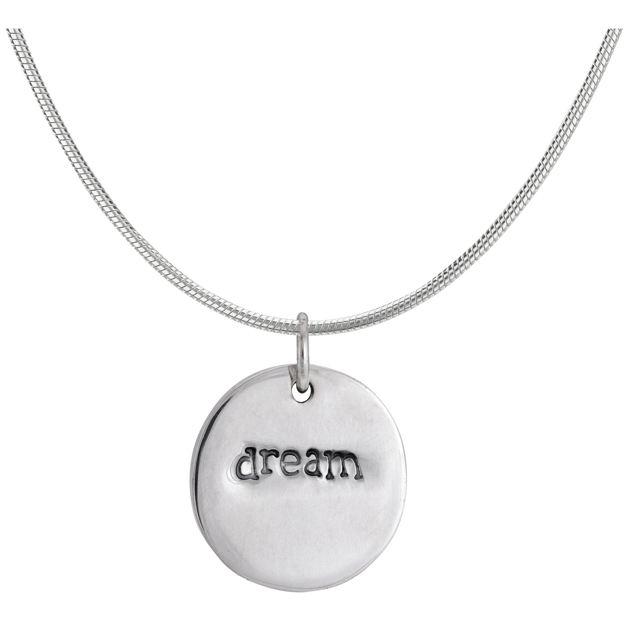 Believe Dream Double Sided Sterling Necklace - With Diamond Cut Chain