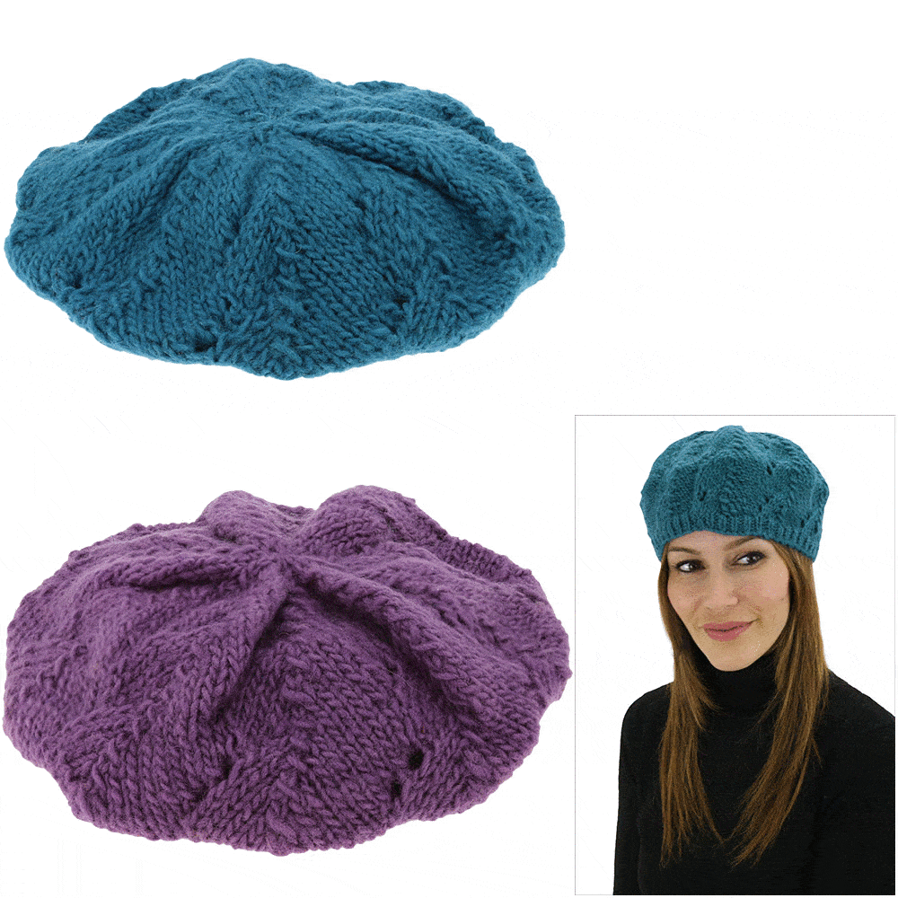 Knitted Bliss Wool Hat - Turquoise