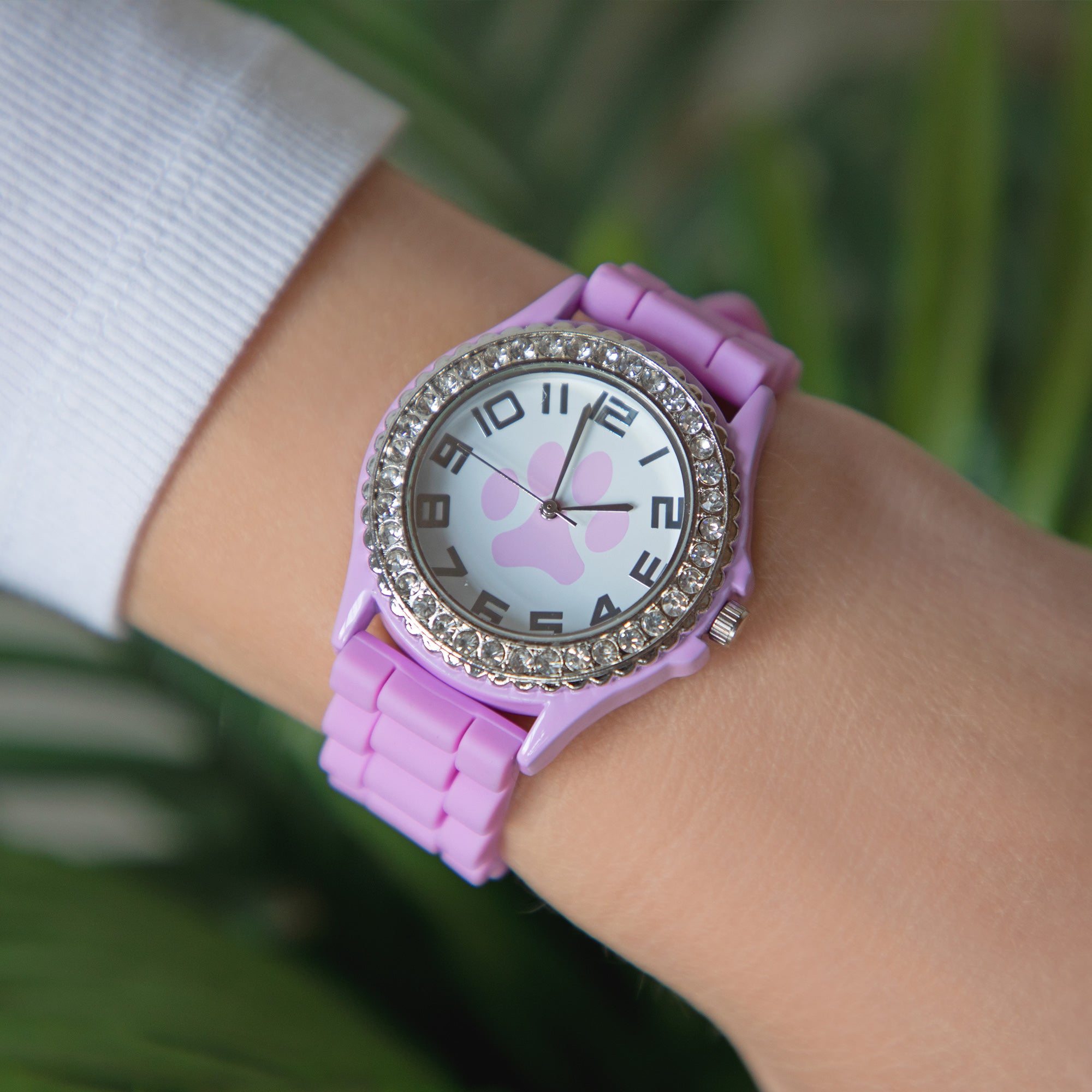 Paw Print Silicone Watch - Lavender