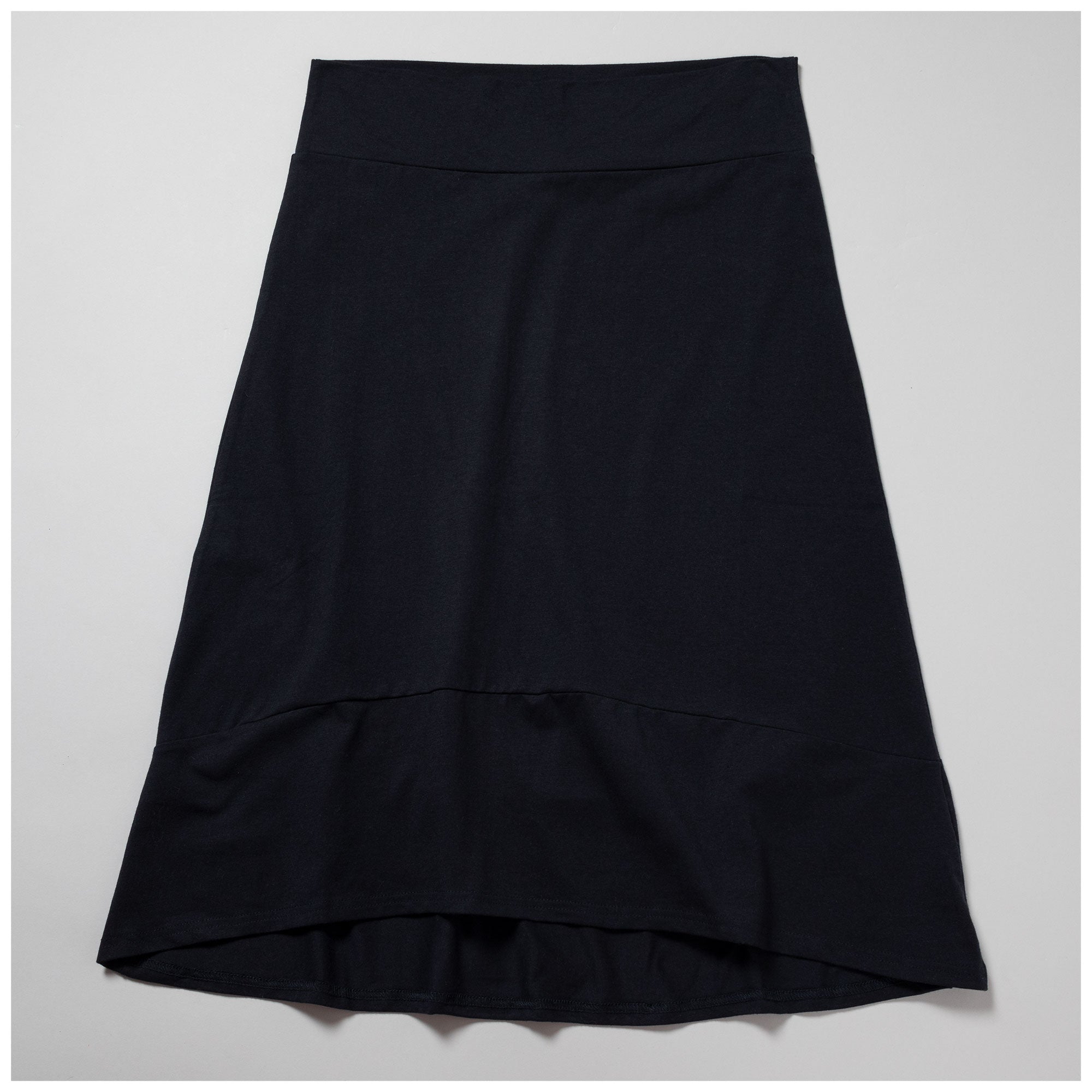 Organic High Low Skirt - Black - S