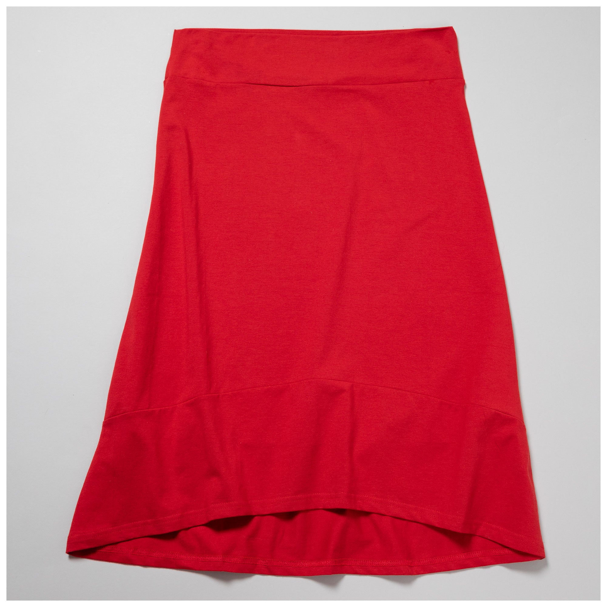 Organic High Low Skirt - Red - S