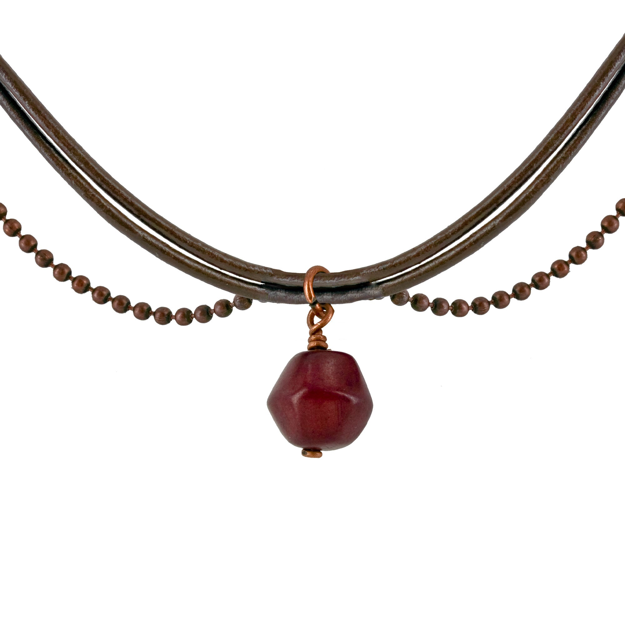 Magdalena Faceted Tagua Necklace - Purple