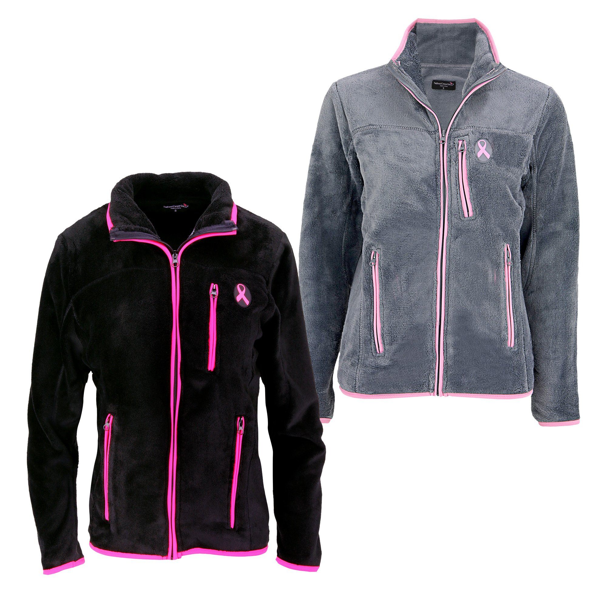 columbia pink fleece jacket breast cancer