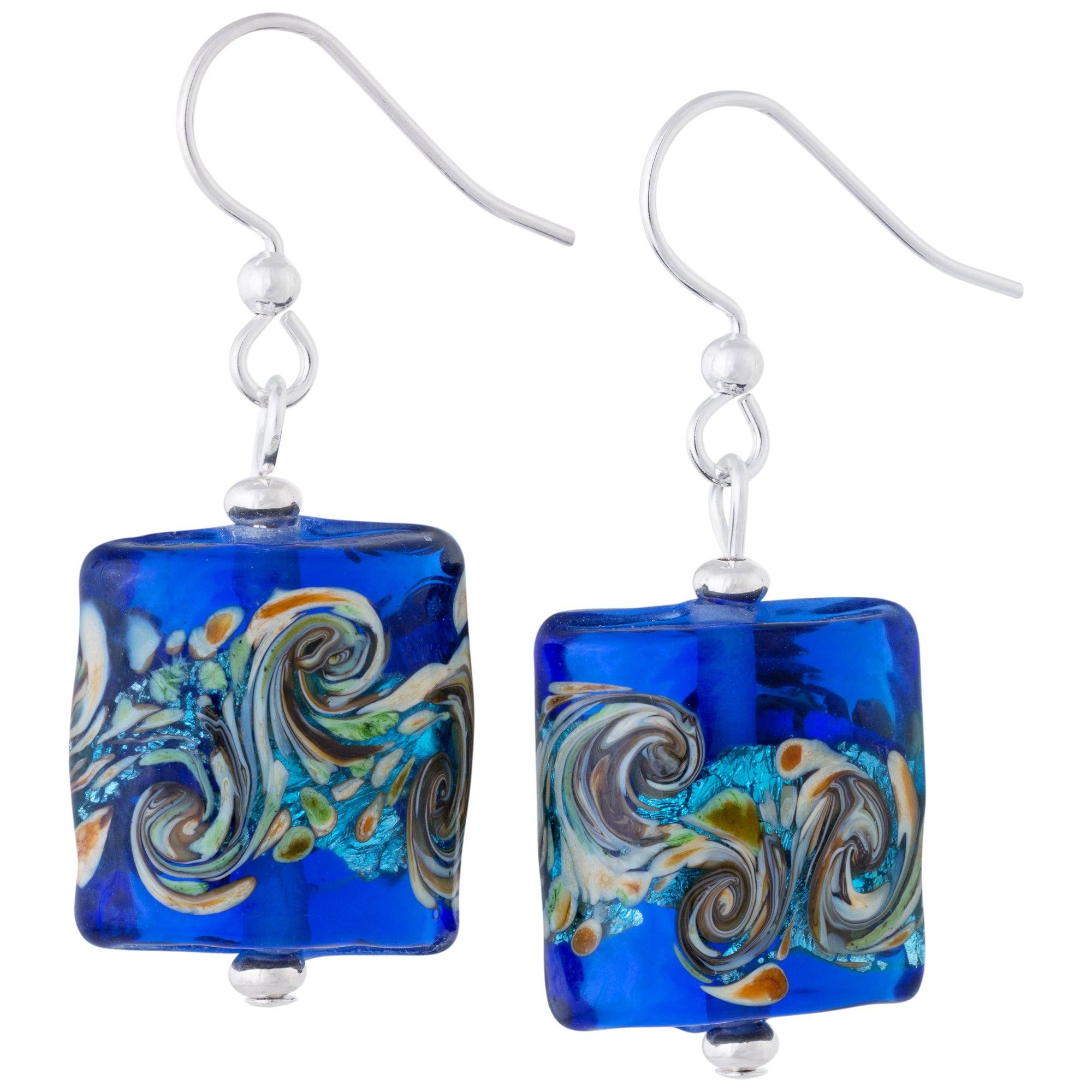 Colors Of Inspiration Glass Earrings - Cobalt Blue