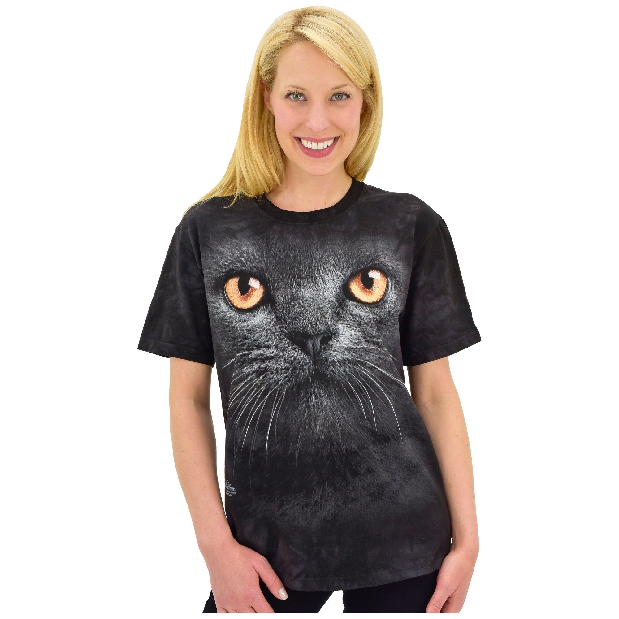 Black Cat Face T-Shirt | The Animal Rescue Site