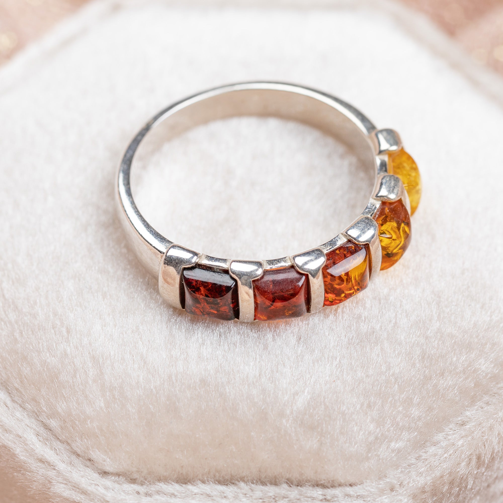Amber Ombre & Sterling Ring - 7